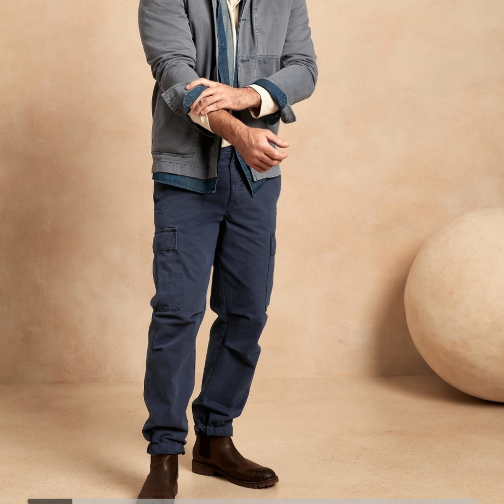Gorgeous Navy Organic Cargo Pants